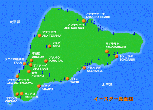 イースター島略図